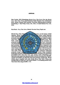 PERBANDINGAN METODE FUZZY TIME SERIES CHEN DAN FUZZY TIME SERIES CHENG ...